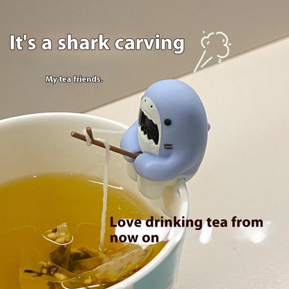 Shark Fishing Tea Infuser Pet Cup Edge Hanging Cartoon Animals Kitchen dealsniper-net