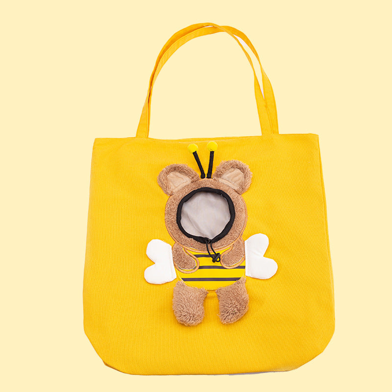 Little Bee Design Cat Dog Carrier Bags Portable Breathable Bag Pets Gym From House