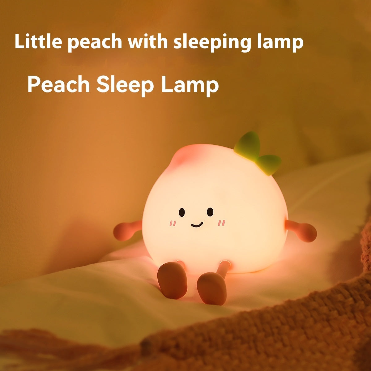Small Fart Peach Small Night Lamp Rechargeable Eye Protection Home Decor Gym From House