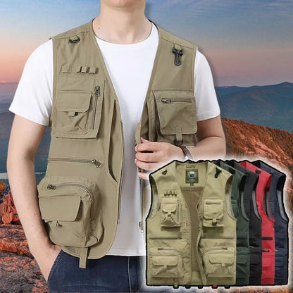 14 Pockets Summer New Men US Tactical Hiking Fishing Vest Men Gym From House
