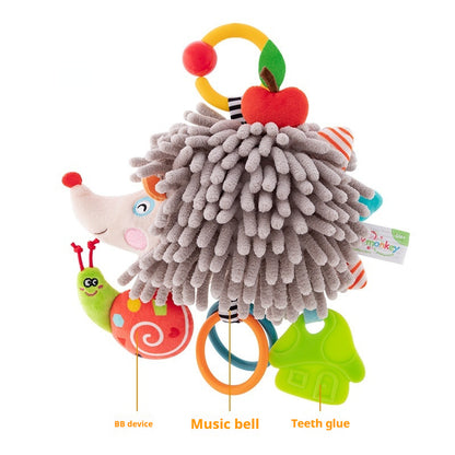 Baby Music Pulling Bell Doll Stroller Pendant Car Safety Seat Comfort Toy Kids dealsniper-net Gray Hedgehog