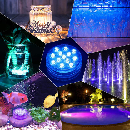 3 LEDs Underwater Light 16 Colors RGB IP68 Waterproof Swimming Pool Home Decor dealsniper-net