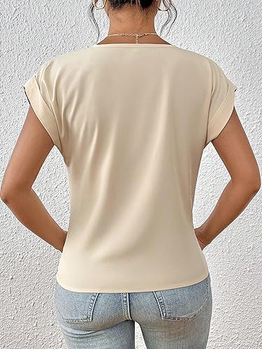 Fashion Short-sleeve T-shirt Summer Casual Irregular Knot Top For Women Women dealsniper-net