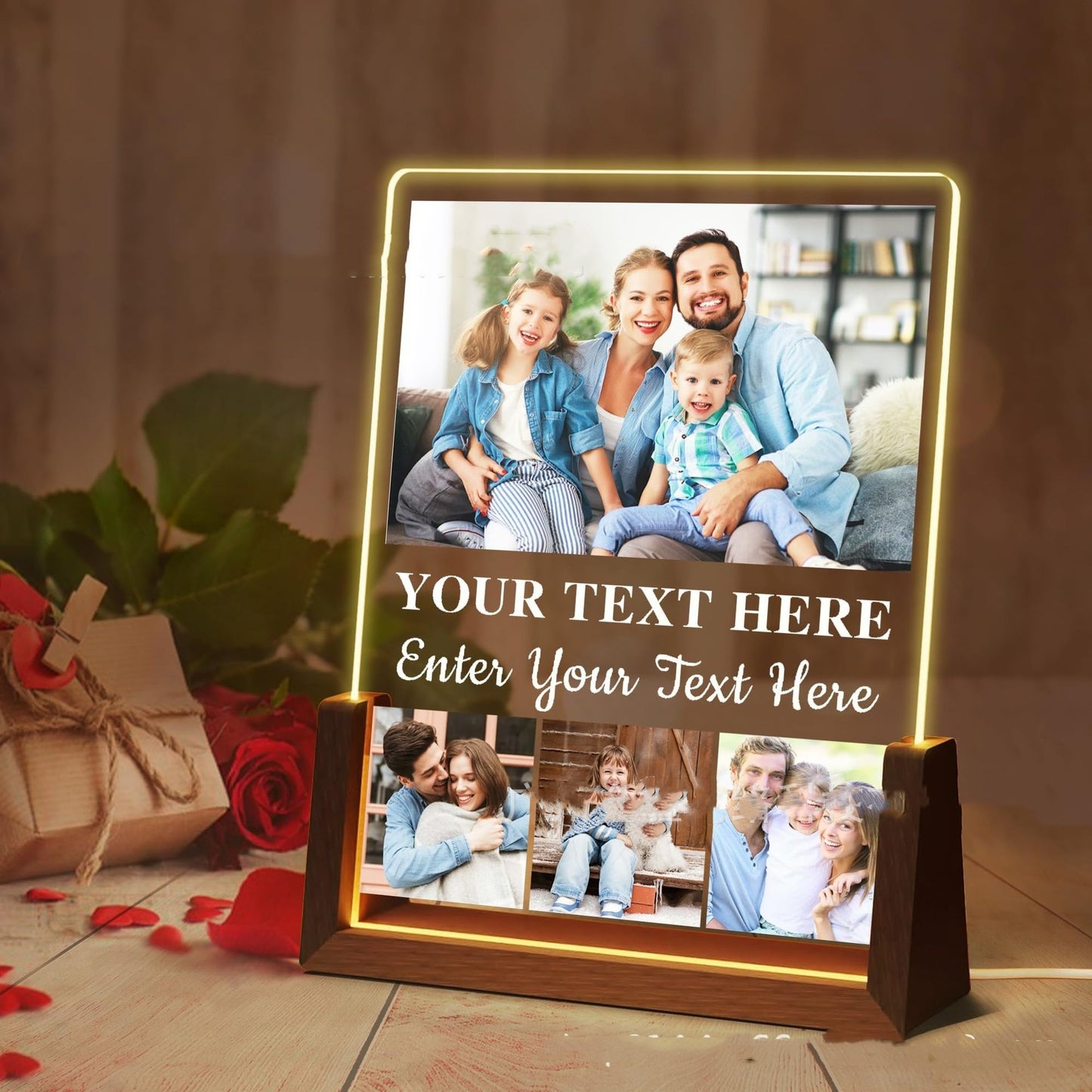 Small Night Lamp Mother's Day Photo Printing Decoration Home Decor DealSniper.net A7 Colorful Light USB