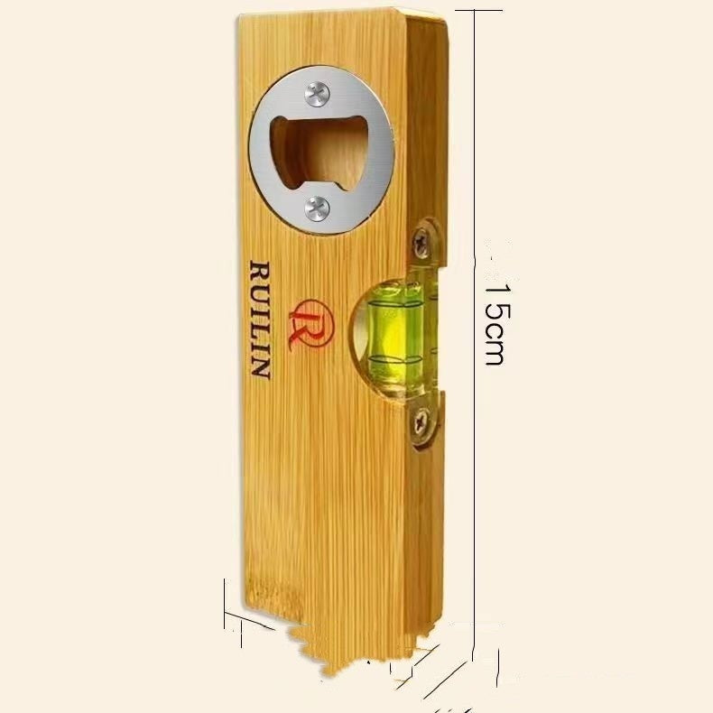 Wooden Multifunctional Level Bottle Opener Kitchen DealSniper.net Level Opener