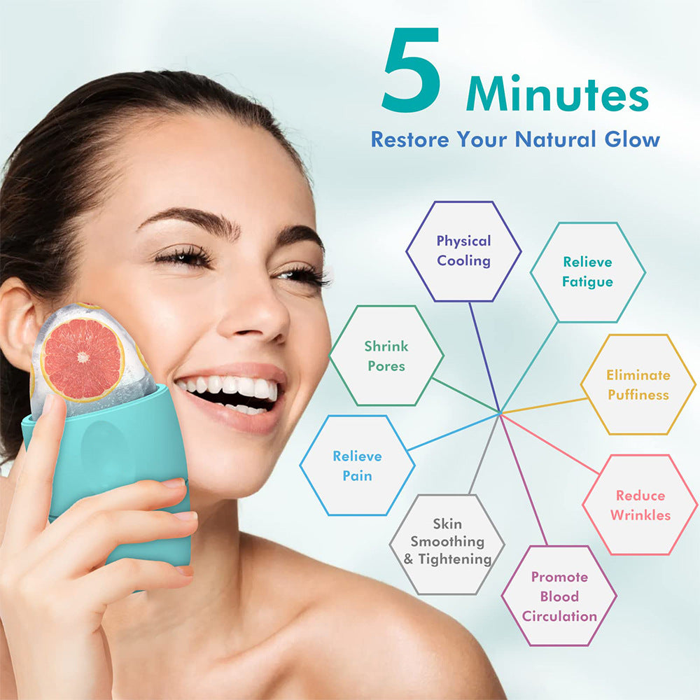 Silicone Ice Face Roller Contour Shrink Pores Remove Dark Circles Beauty Gym From House