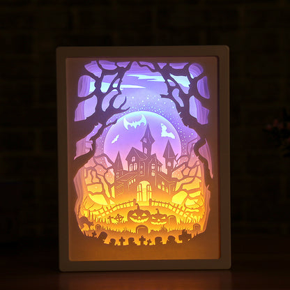 LED Paper Carving Lamp 3D Light Home Decor DealSniper.net H