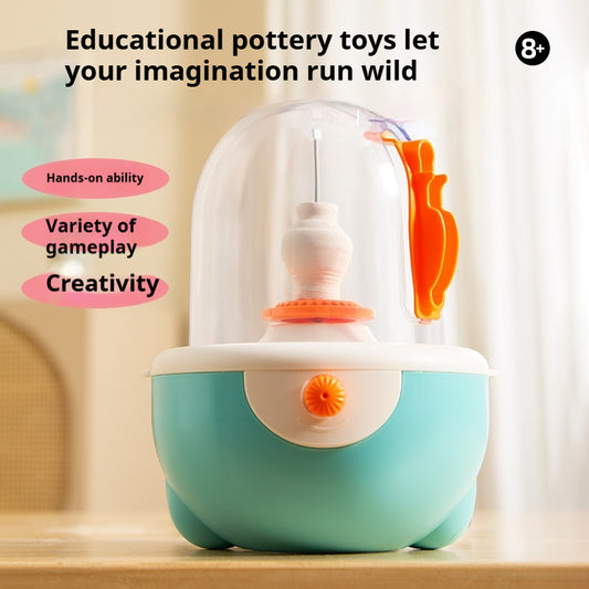 Children's Potter's Wheel Electric Clay Turntable Handmade Diy Toy Kids DealSniper.net