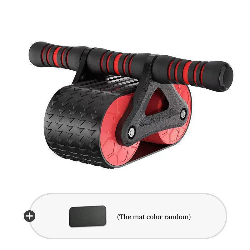 Double Wheel Abdominal Exerciser Women Men Automatic Rebound Sports DealSniper.net Red