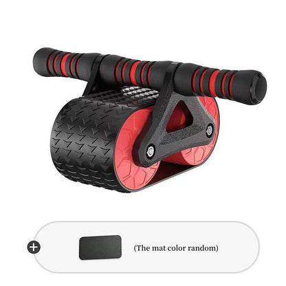 Double Wheel Abdominal Exerciser Women Men Automatic Rebound Sports DealSniper.net Red