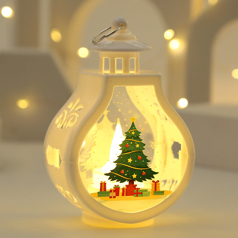 Christmas Candle Lamp Romantic Ornaments Holidays DealSniper.net White Shell Christmas Tree