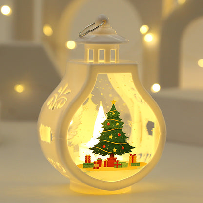 Christmas Candle Lamp Romantic Ornaments Holidays DealSniper.net White Shell Christmas Tree