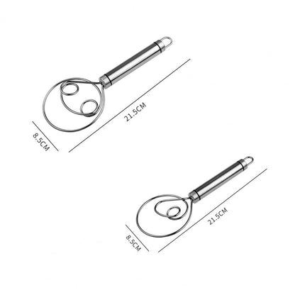 Stainless Steel Danish Flour Binocular Coil Mixer Manual Dough Mixer And Dough Tool Mixing Stick Kitchen DealSniper.net
