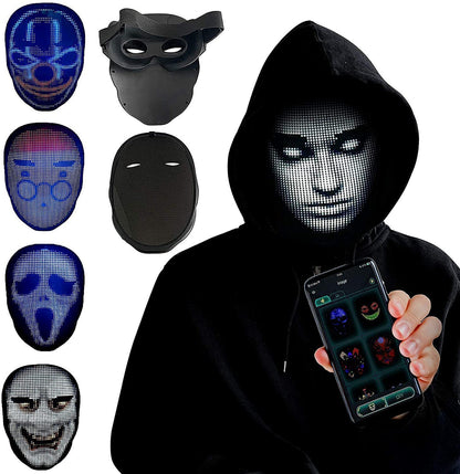 Halloween Face Masks Full Color LED Luminous Mask Holidays dealsniper-net