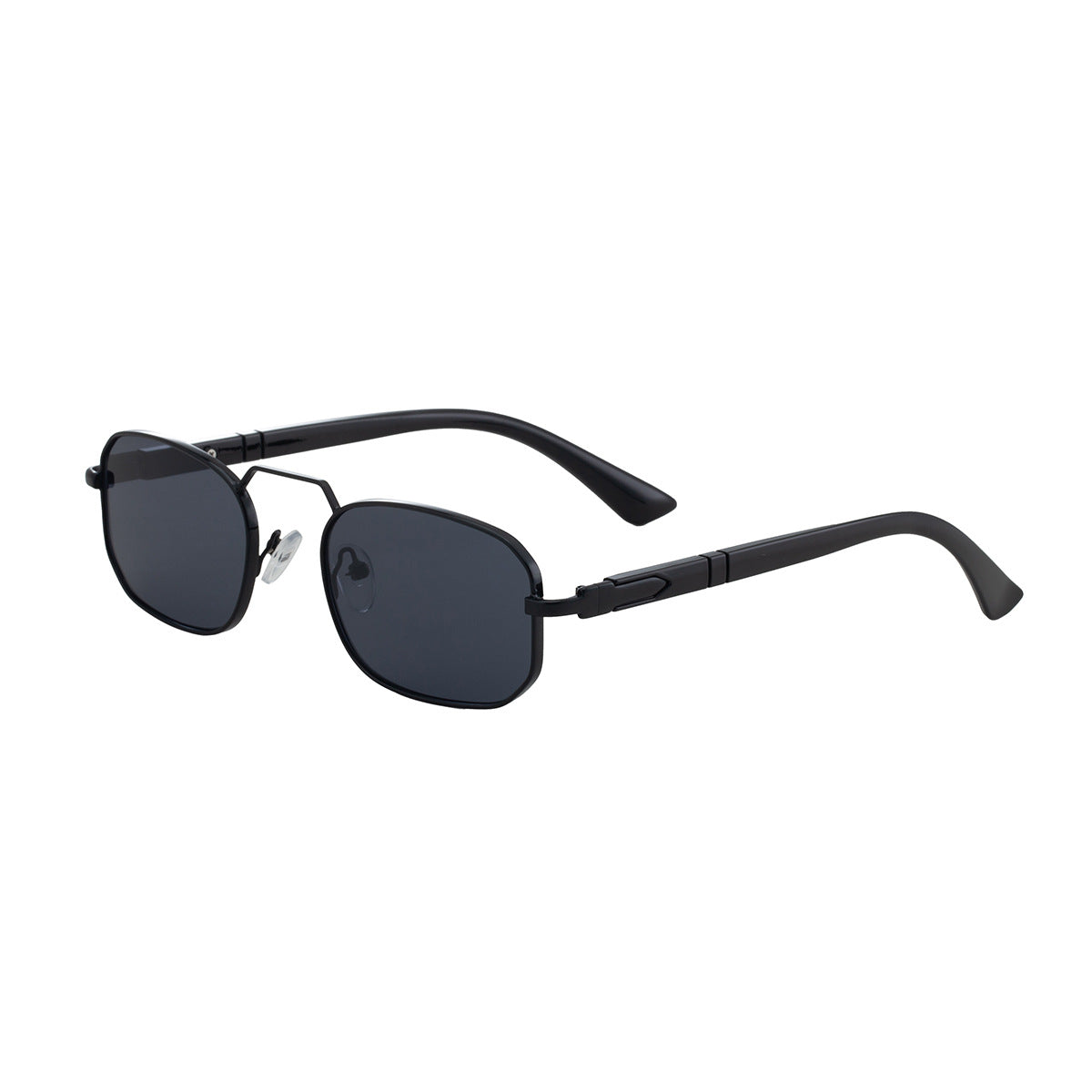 Square Frame Sunglasses For Men And Women Metal Frames Men Gym From House C1 bright black black all gray