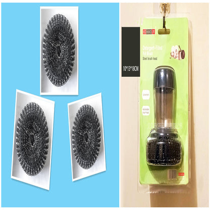 Kitchen Soap Dispensing Palm Brush Cleaner Kitchen DealSniper.net SET