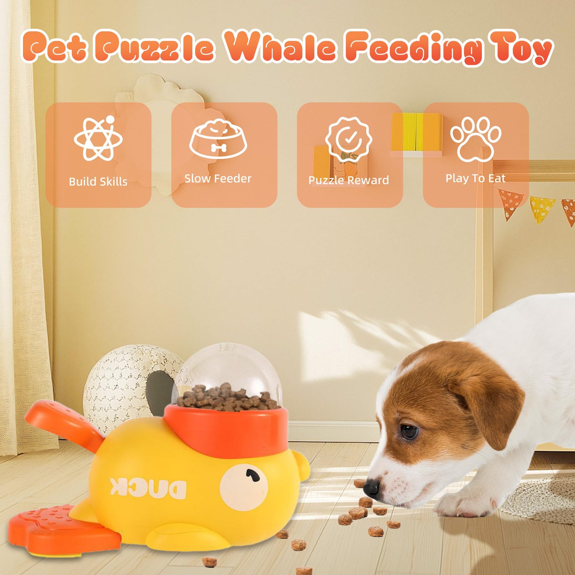 Duck Shape Dog Treat Dispenser - Interactive Dog Toys Pets Gym From House