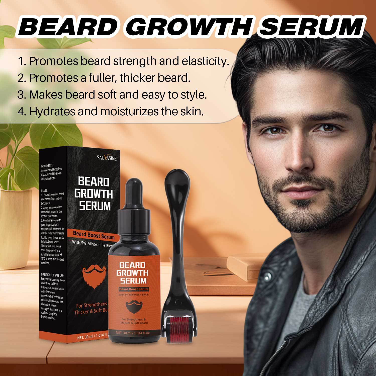 Beard 30ml Microneedle Roller Men Gym From House