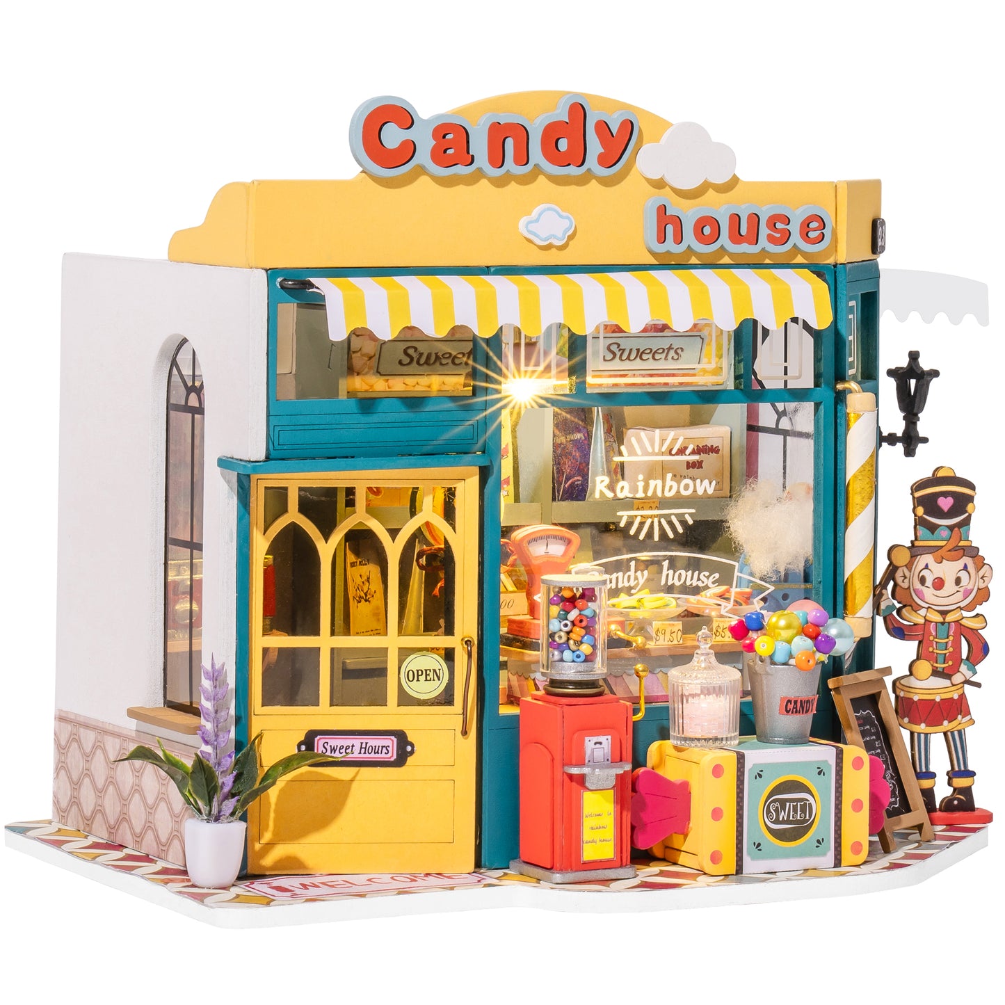 Robotime Rolife Rainbow Candy House DIY Miniature House  Xmas Gifts