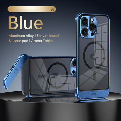 Phone Case Aromatherapy Frameless Scissors Buckle Magnetic Bracket Electronics DealSniper.net Blue Magnetic Suction IPhone15