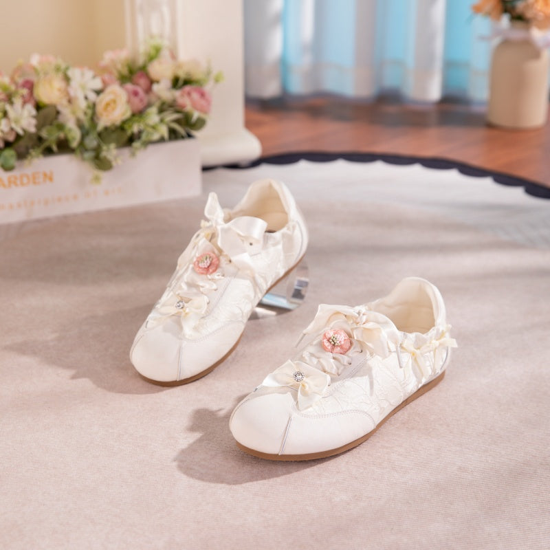 New-style Oriental Aesthetic Flower Embroidery Casual Shoes Women Gym From House Pink 35