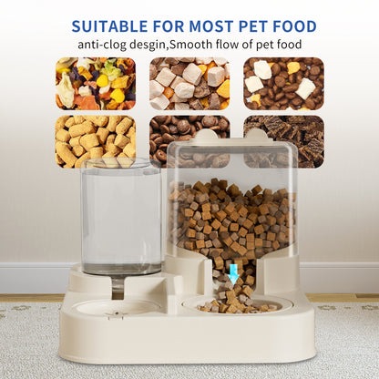 Transparent And Visible Pet Feeding And Drinking Dispenser Pets Gym From House