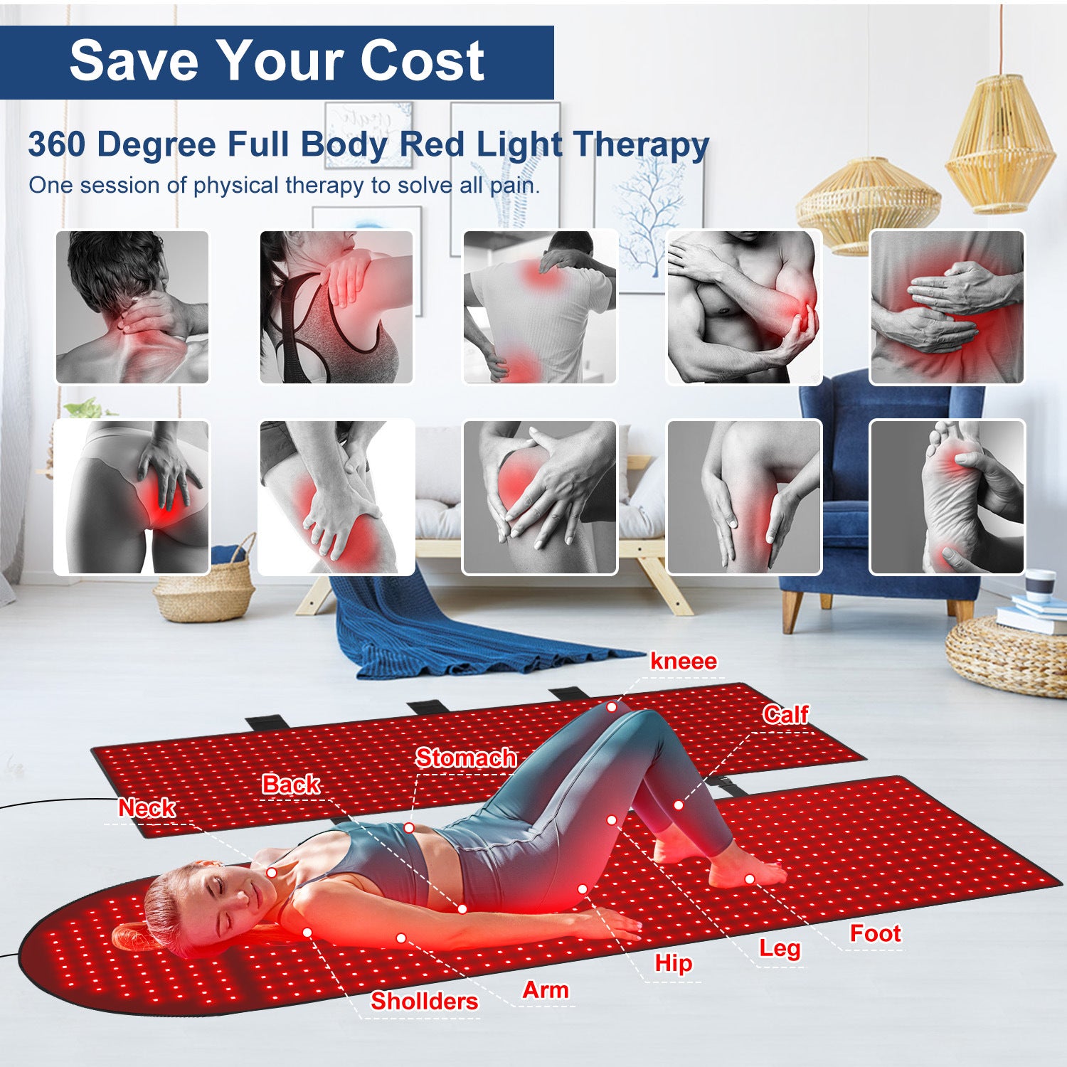 Red Light Infrared Therapy Pad Ai Recorder Gym From House