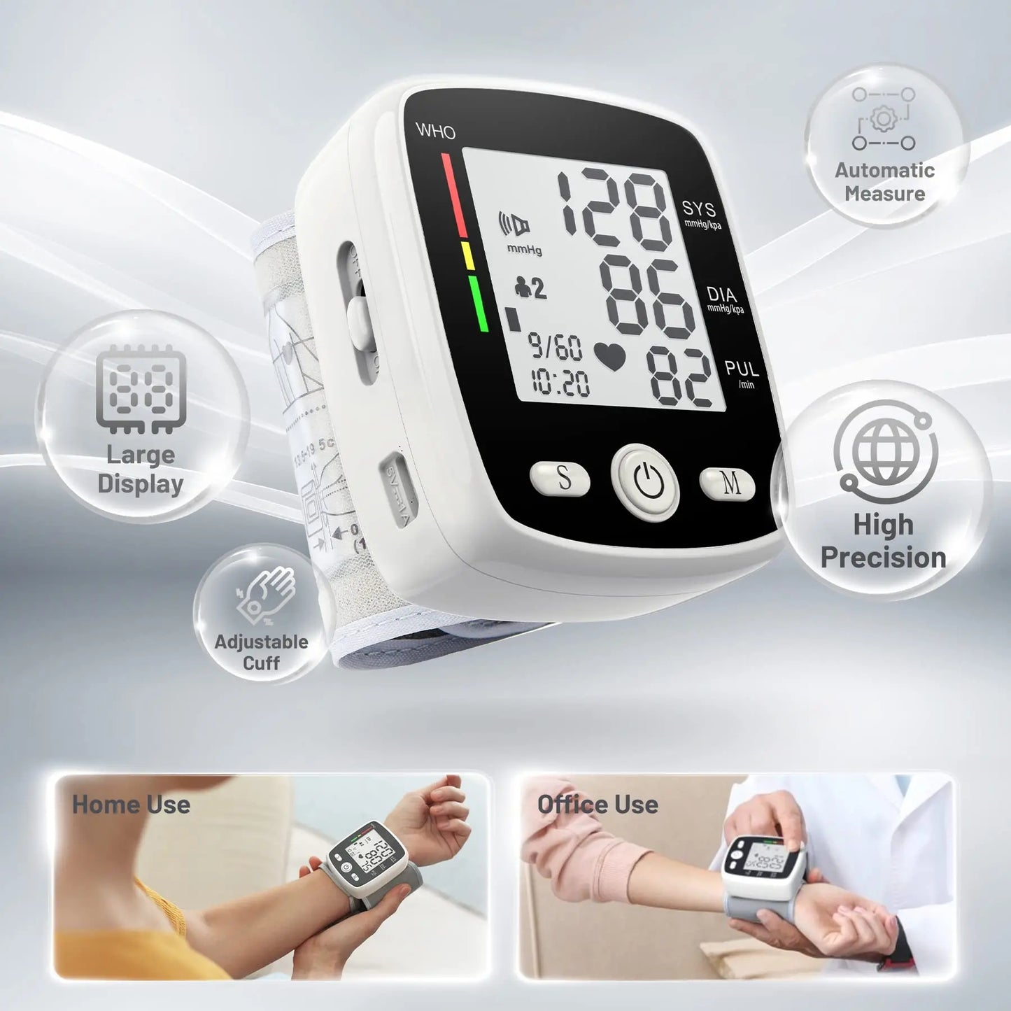 Wrist Blood Pressure Monitor Adjustable Automatic Wrist Cuff Beauty dealsniper-net