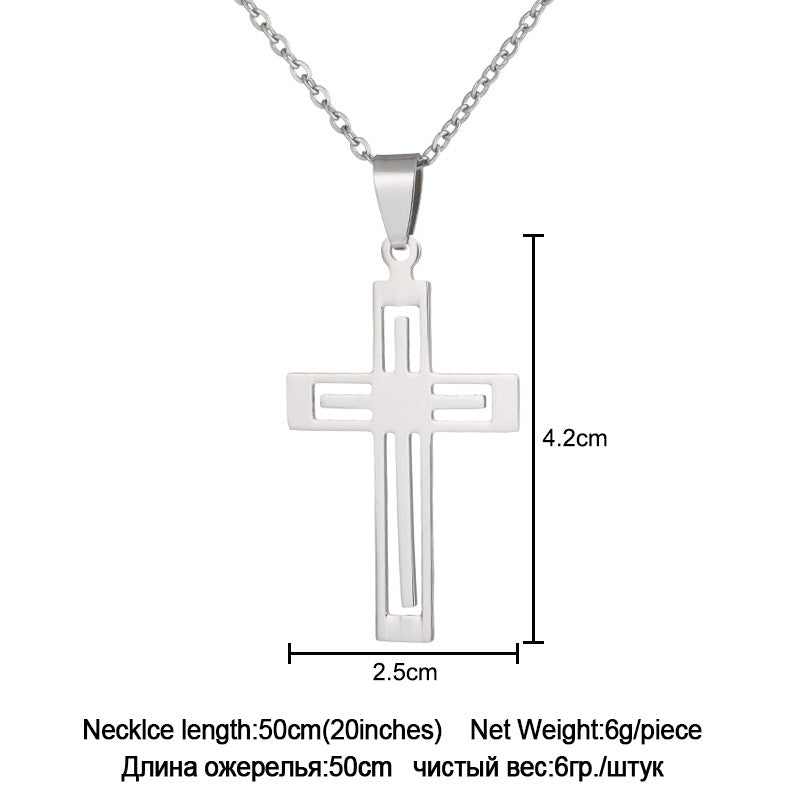 Stainless Steel Cross Necklace Jewelry Fashion Jewelry Gym From House