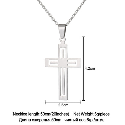 Stainless Steel Cross Necklace Jewelry Fashion Jewelry Gym From House