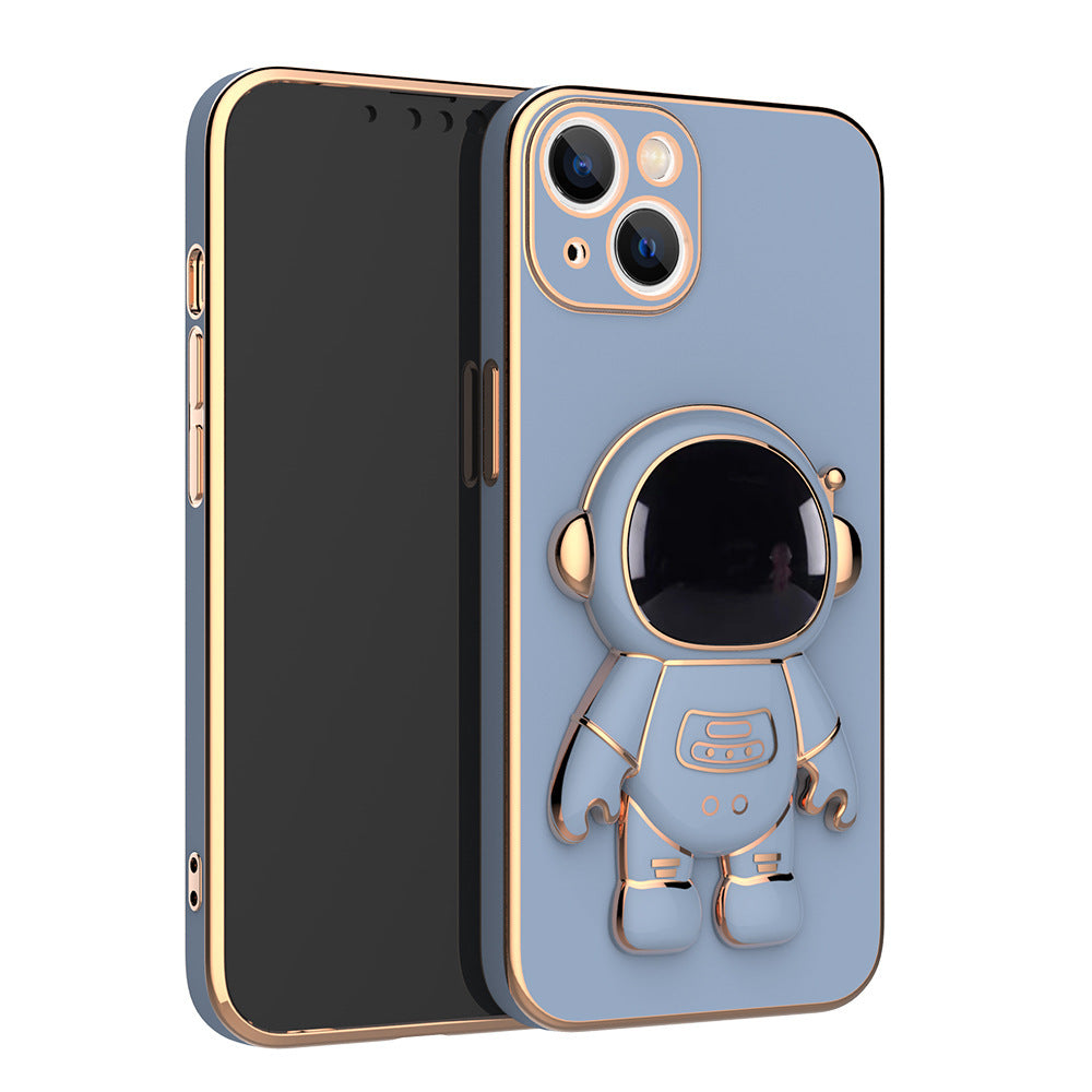 3D Astronaut Phone Case Anti-Drop Electroplating Bracket Phones dealsniper-net Grey Iphone12Mini