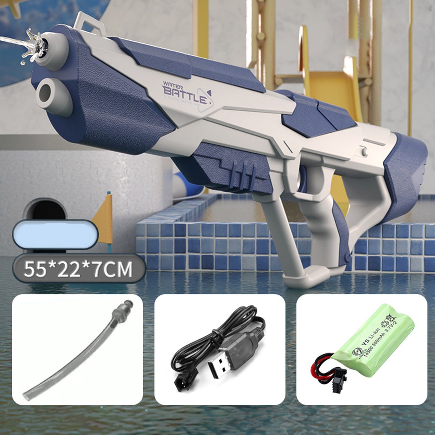 Space Water Gun Electric Automatic Toys For Children Kids DealSniper.net C Blue USB