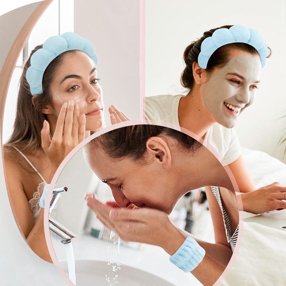 Three-piece Headband Bracelet Blue Beauty DealSniper.net