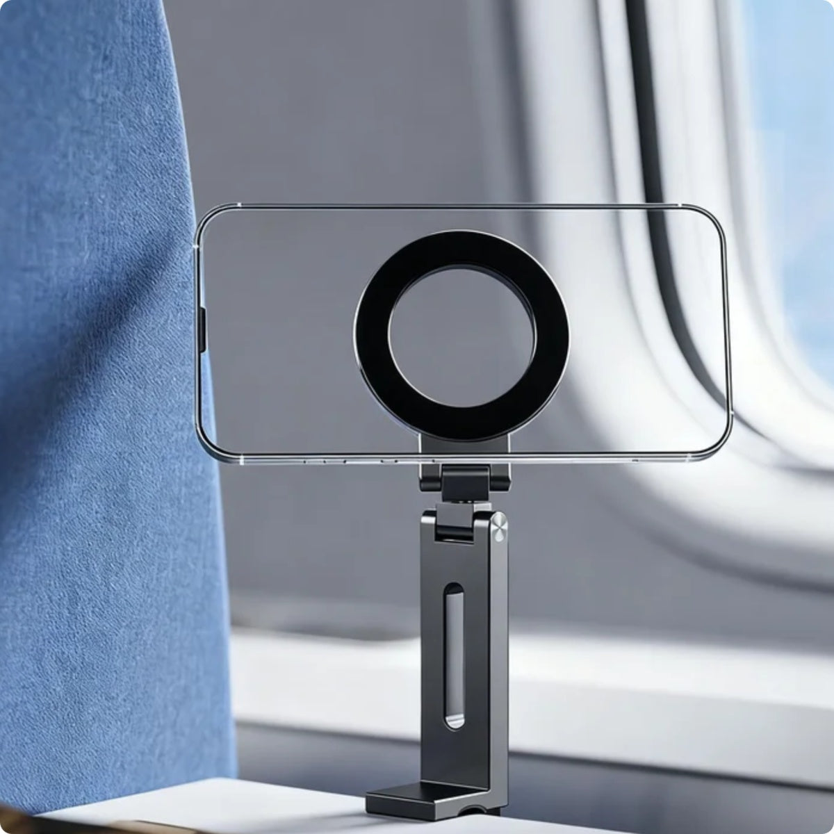 Magnetic Phone Stand For Travel, 360 Rotatable Foldable Desk Holder Beauty Gym From House