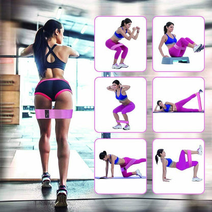 Workout Resistance Bands Loop Set Fitness Yoga Legs & Butt Workout Exercise Band Sports DealSniper.net