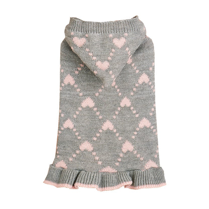 Small Dog Sweater Hoodies Dress Pets dealsniper-net Gray L