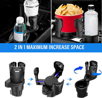 Car Drinking Bottle Holder 360 Degrees Rotatable Water Cup Holder Sunglasses Phone Organizer Storage Car Interior Accessories Vehicle dealsniper-net