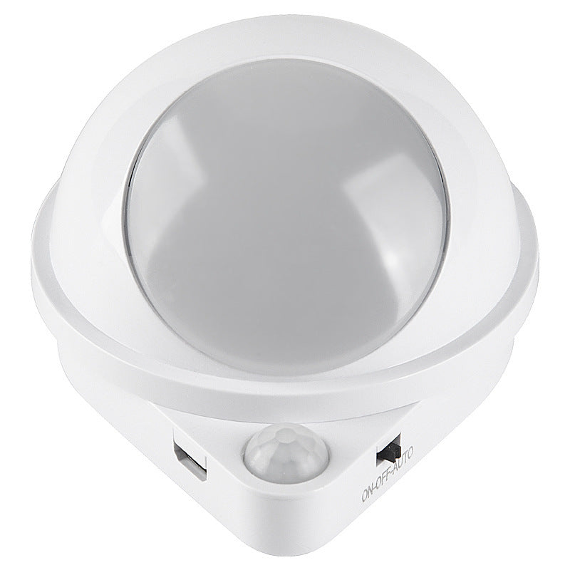 LED Smart Sensor Night Light 360 Degree Rotating Infrared Home Decor DealSniper.net White White light USB