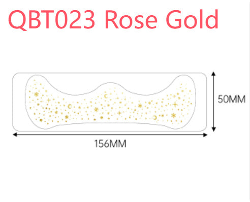 Gilding Freckle Tattoo Sticker Gilding Glitter Stickers Waterproof Beauty DealSniper.net QBT023 Rose Gold 156X50MM 1PCS