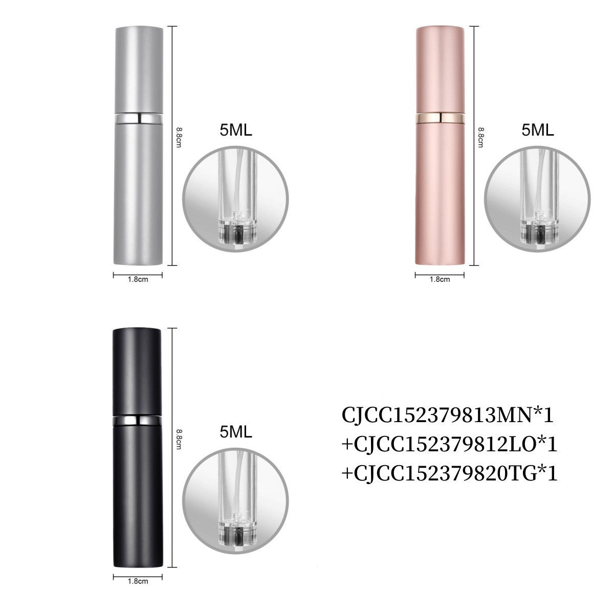 Perfume Vaporizers Bottled Bottoms Filled Beauty DealSniper.net 3PCS Set 5ML