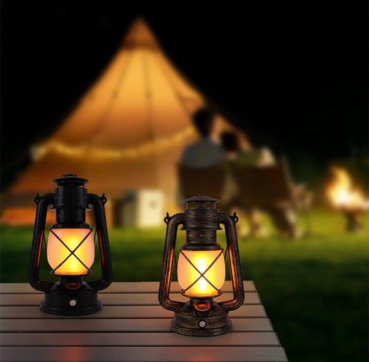 LED Rechargeable Table Lamp, Retro Flame Table Lamp For Outdoor Outdoor Gym From House