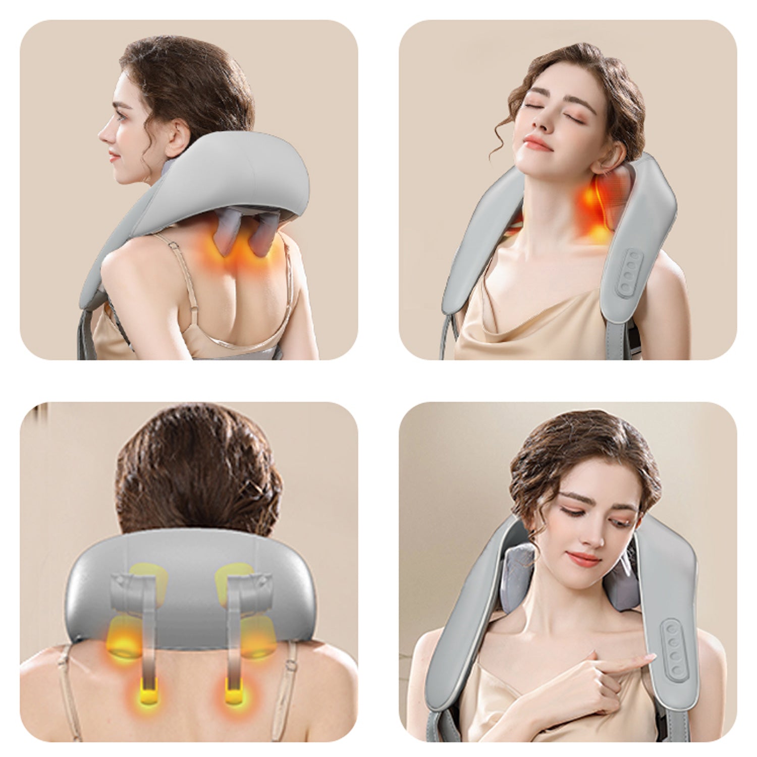 New Neck Massager Shoulder With Heat For Pain Relief Deep Tissue Health dealsniper-net