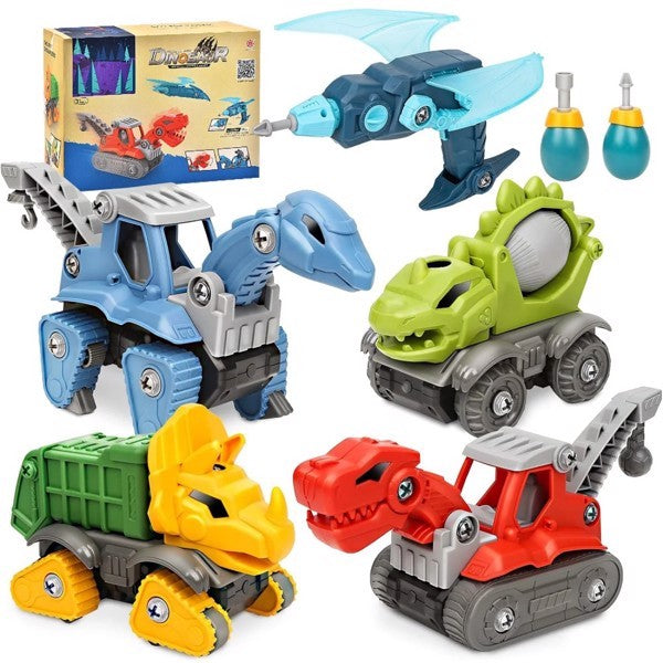 Dinosaur Set With Electric Drill Construction Toys