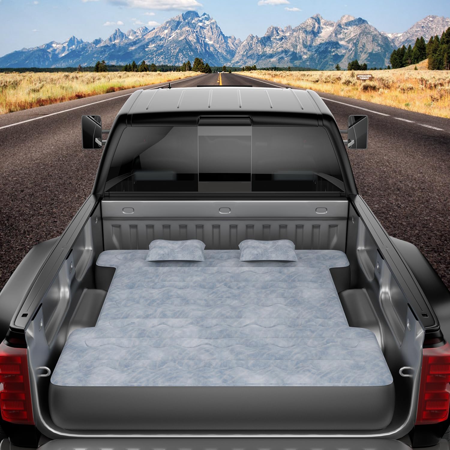 Truck Bed Air Mattress Inflatable Air Mattress For 5.5-5.8ft Short Truck Vehicle dealsniper-net