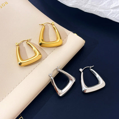 Fashion Wild U-shaped Hollow Earrings Cold Wind Simple Earrings Jewelry dealsniper-net