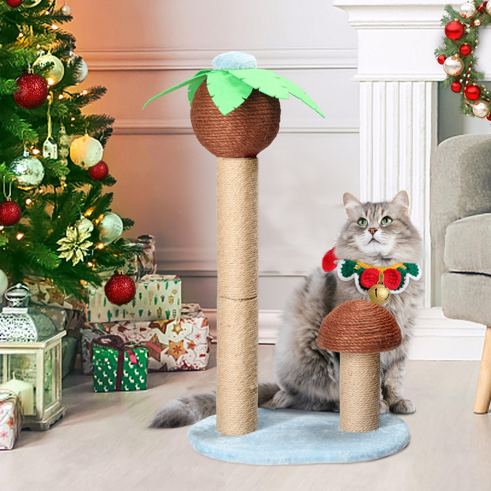 40X30X73CM CAT SCRATCHING COLUMN SISAL CAT CLIMBING FRAME Pets dealsniper-net