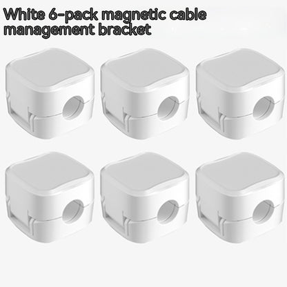 Magnetic Cable Clip Under Desk Cable Management Electronics dealsniper-net 6 Pack White