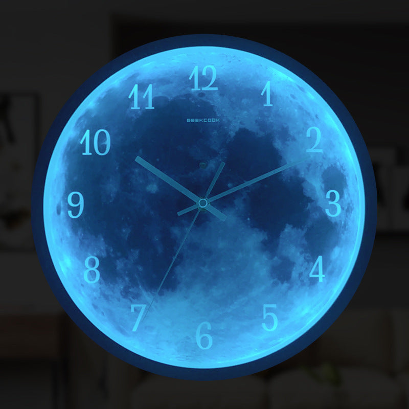 12-inch Wall Clock For Home Decoration Blue Moon Decor Home Decor dealsniper-net