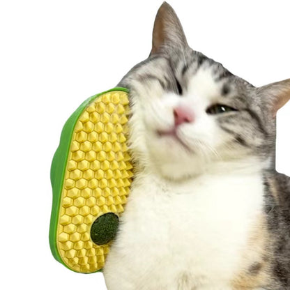 Catnip Toys Balls That Stick On Wall Pet Massage Brush Cat Toy Ball Pets Gym From House Yellow