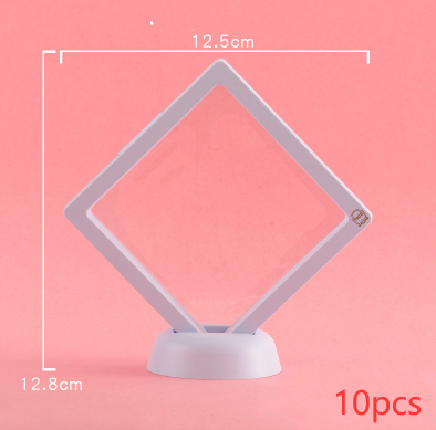 3D Jewelry Coin Display Stand Case Rack Collections Storage Box Home dealsniper-net White Large 10PCS